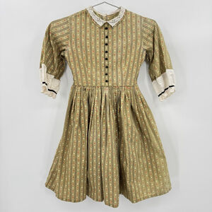 Youngland Vintage 80s Girl's Dress Dainty Flowers Tulle Lace Old Fashioned